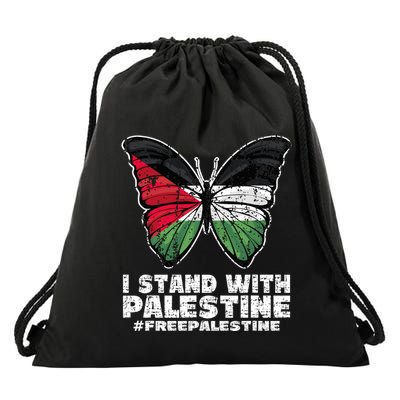 I Stand With Palestine For Their Freedom Free Palestine Drawstring Bag