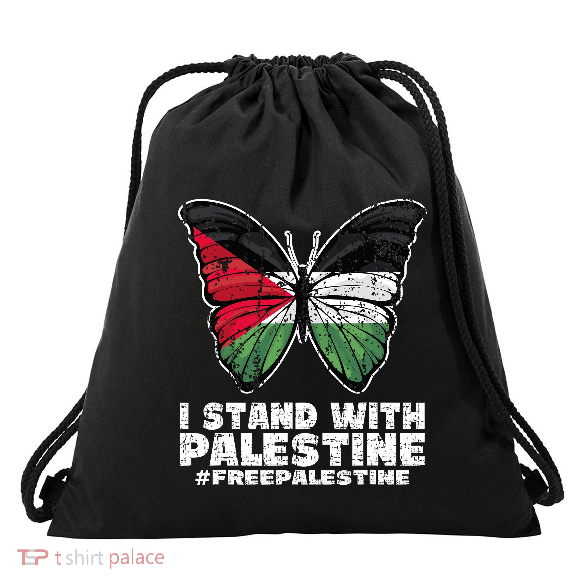 I Stand With Palestine For Their Freedom Free Palestine Drawstring Bag