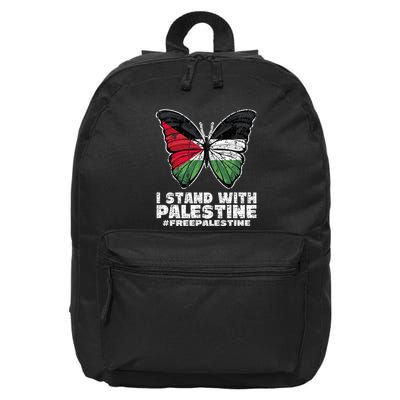 I Stand With Palestine For Their Freedom Free Palestine 16 in Basic Backpack