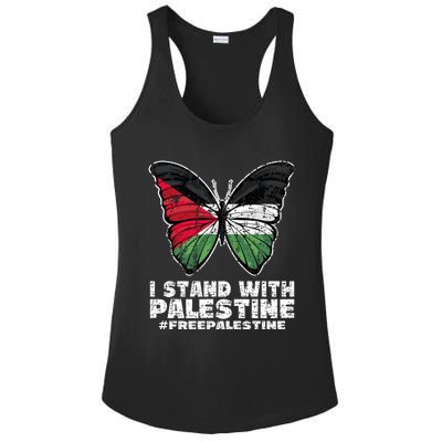 I Stand With Palestine For Their Freedom Free Palestine Ladies PosiCharge Competitor Racerback Tank