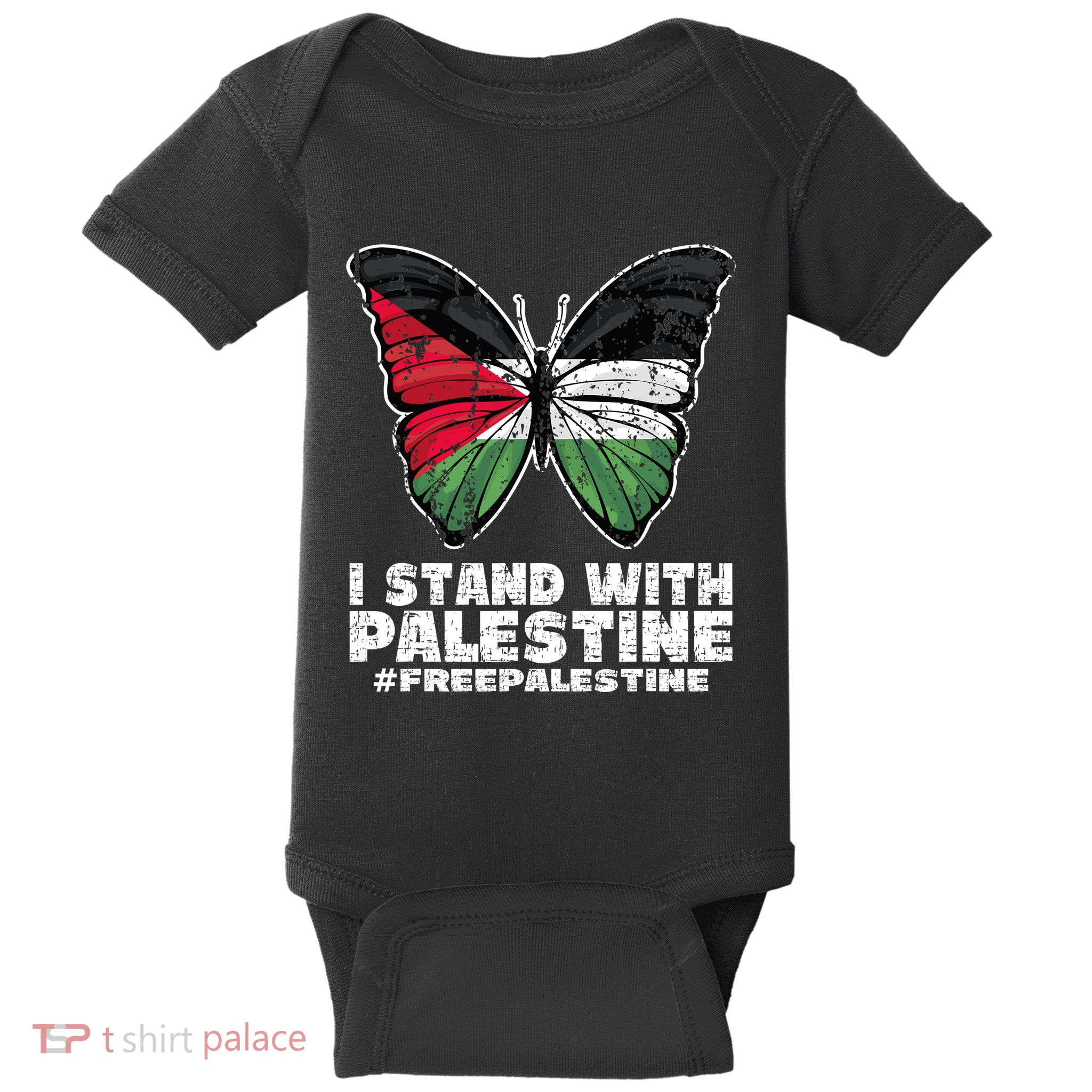 I Stand With Palestine For Their Freedom Free Palestine Baby Bodysuit
