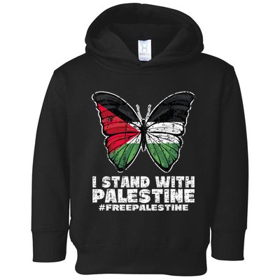 I Stand With Palestine For Their Freedom Free Palestine Toddler Hoodie
