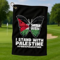 I Stand With Palestine For Their Freedom Free Palestine Golf Towel
