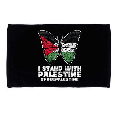 I Stand With Palestine For Their Freedom Free Palestine Microfiber Hand Towel