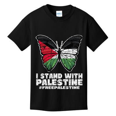 I Stand With Palestine For Their Freedom Free Palestine Kids T-Shirt