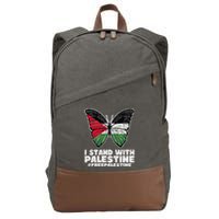 I Stand With Palestine For Their Freedom Free Palestine Cotton Canvas Backpack