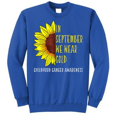 In September Wear Gold Childhood Cancer Awareness Sunflower Sweatshirt