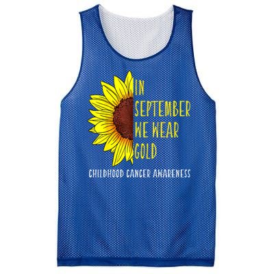 In September Wear Gold Childhood Cancer Awareness Sunflower Mesh Reversible Basketball Jersey Tank