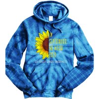 In September Wear Gold Childhood Cancer Awareness Sunflower Tie Dye Hoodie