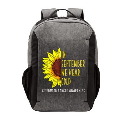 In September Wear Gold Childhood Cancer Awareness Sunflower Vector Backpack