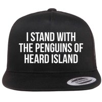 I Stand With The Penguins Funny Political Injustice Tariffs  Flat Bill Trucker Hat