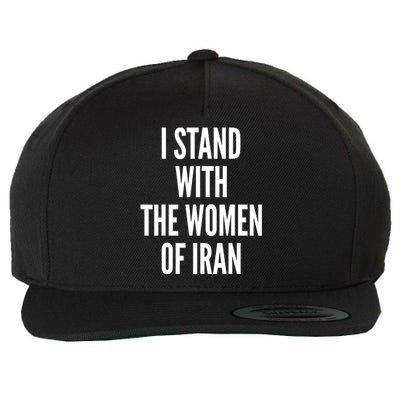 I Stand With The Of Iran Iranian Flag Freeiran Fist Funny Gift Wool Snapback Cap