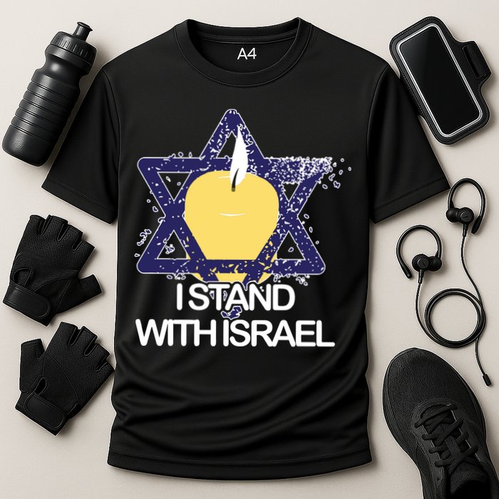 I Stand With Israel Jewish Sweater Israeli Cooling Performance Crew T-Shirt