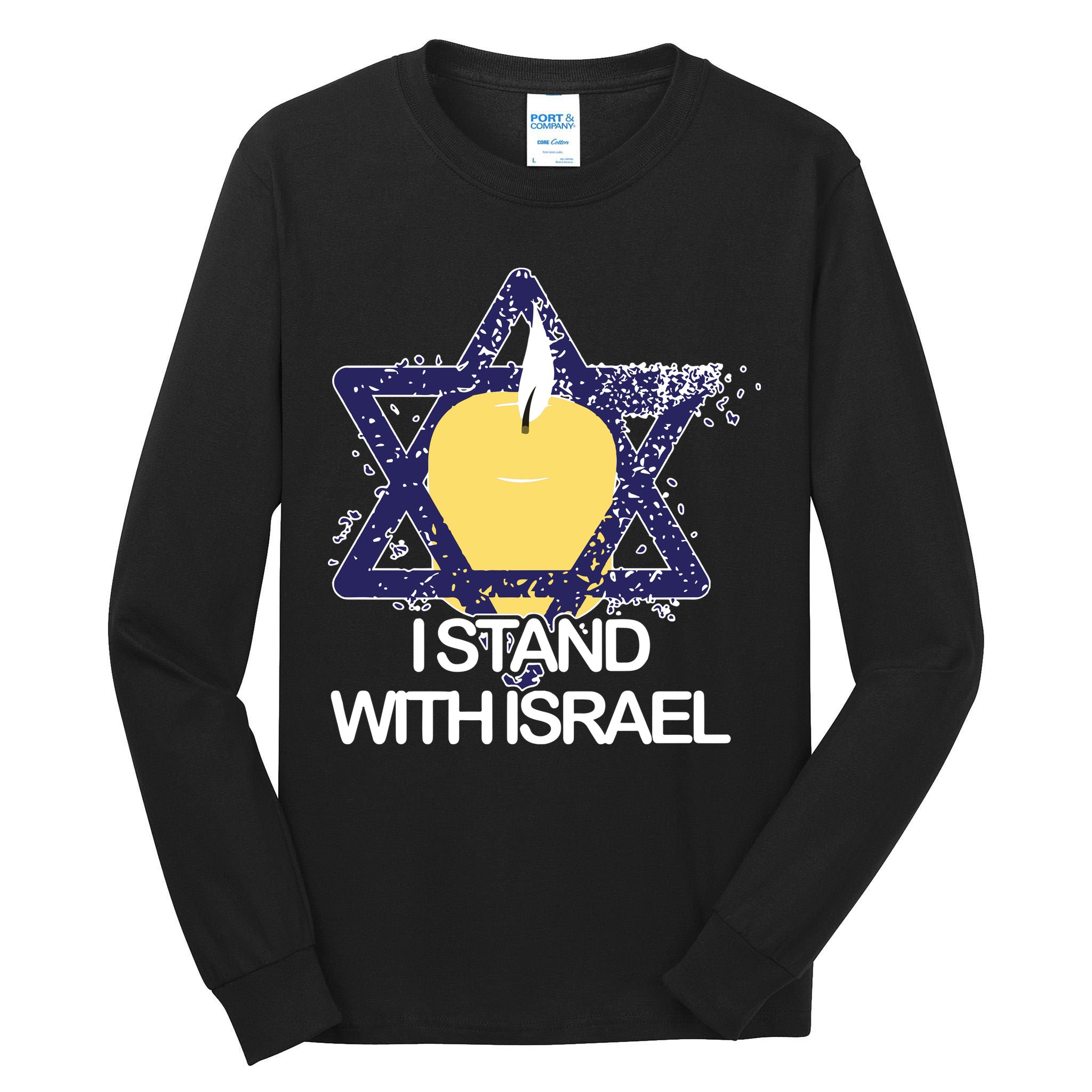 I Stand With Israel Jewish Sweater Israeli Tall Long Sleeve T-Shirt