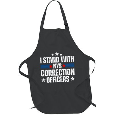 I Stand With Nys Correction Officers Full-Length Apron With Pockets
