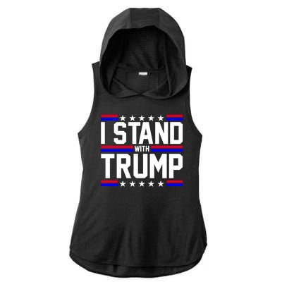 I Stand With Trump Usa Election Ladies PosiCharge Tri-Blend Wicking Draft Hoodie Tank