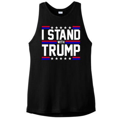 I Stand With Trump Usa Election Ladies PosiCharge Tri-Blend Wicking Tank