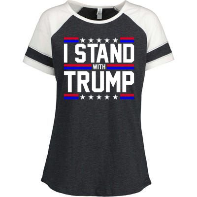 I Stand With Trump Usa Election Enza Ladies Jersey Colorblock Tee