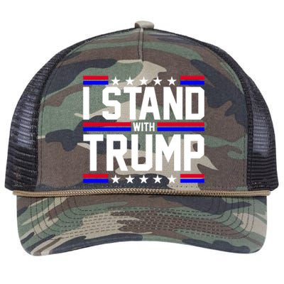 I Stand With Trump Usa Election Retro Rope Trucker Hat Cap