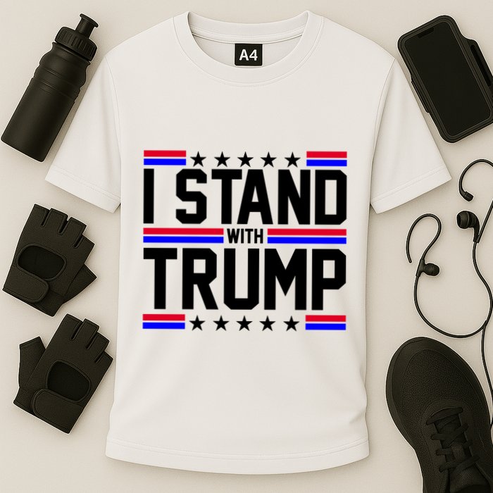 I Stand With Trump Usa Election Cooling Performance Crew T-Shirt