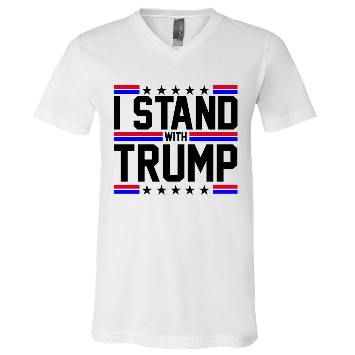 I Stand With Trump Usa Election V-Neck T-Shirt