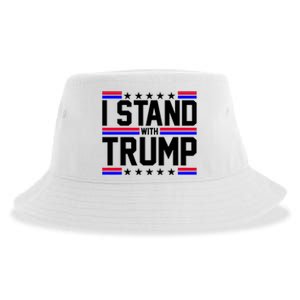 I Stand With Trump Usa Election Sustainable Bucket Hat