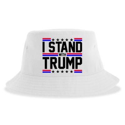 I Stand With Trump Usa Election Sustainable Bucket Hat