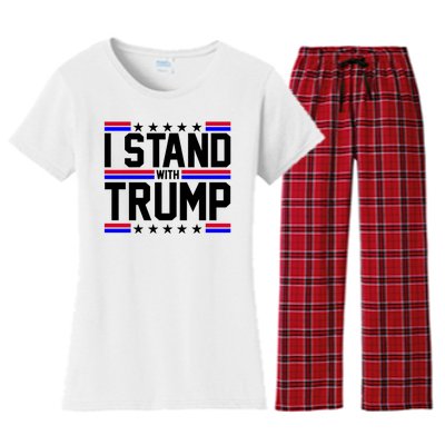 I Stand With Trump Usa Election Women's Flannel Pajama Set