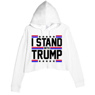 I Stand With Trump Usa Election Crop Fleece Hoodie