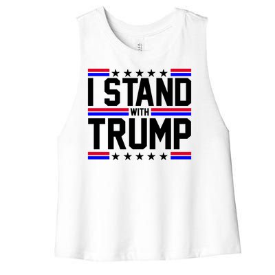 I Stand With Trump Usa Election Women's Racerback Cropped Tank