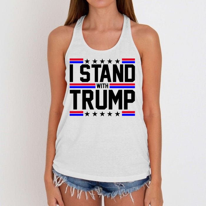 I Stand With Trump Usa Election Women's Knotted Racerback Tank