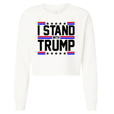 I Stand With Trump Usa Election Cropped Pullover Crew