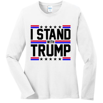 I Stand With Trump Usa Election Ladies Long Sleeve Shirt