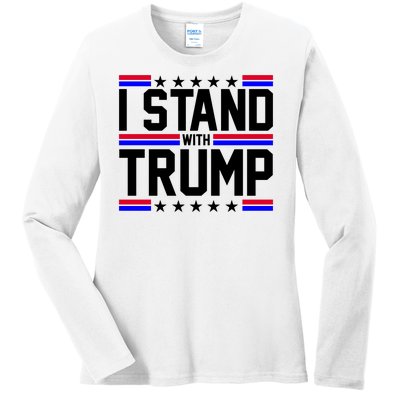 I Stand With Trump Usa Election Ladies Long Sleeve Shirt