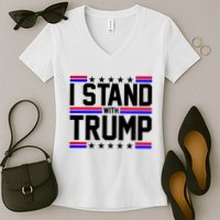 I Stand With Trump Usa Election Women's V-Neck T-Shirt