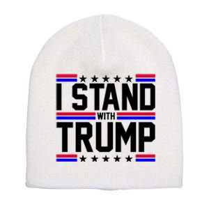 I Stand With Trump Usa Election Short Acrylic Beanie