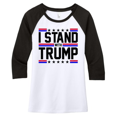 I Stand With Trump Usa Election Women's Tri-Blend 3/4-Sleeve Raglan Shirt