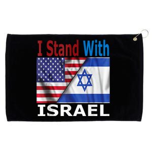 I Stand With Israel Pray For Israel Flag Design Grommeted Golf Towel