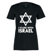 I Stand With Israel Jewish Nondistressed Women's Momentum V-Neck T-Shirt