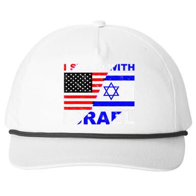 I Stand With Israel Israeli Palestinian Conflict Pro Israel Snapback Five-Panel Rope Hat