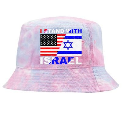 I Stand With Israel Israeli Palestinian Conflict Pro Israel Tie-Dyed Bucket Hat