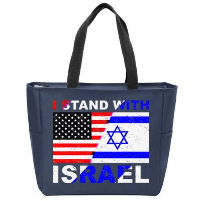 I Stand With Israel Israeli Palestinian Conflict Pro Israel Zip Tote Bag