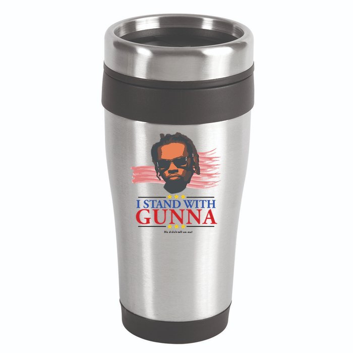 I Stand With Gunna He Didn’t Tell On Me 16oz Travel Tumbler