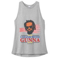I Stand With Gunna He Didn’t Tell On Me Ladies PosiCharge Tri-Blend Wicking Tank