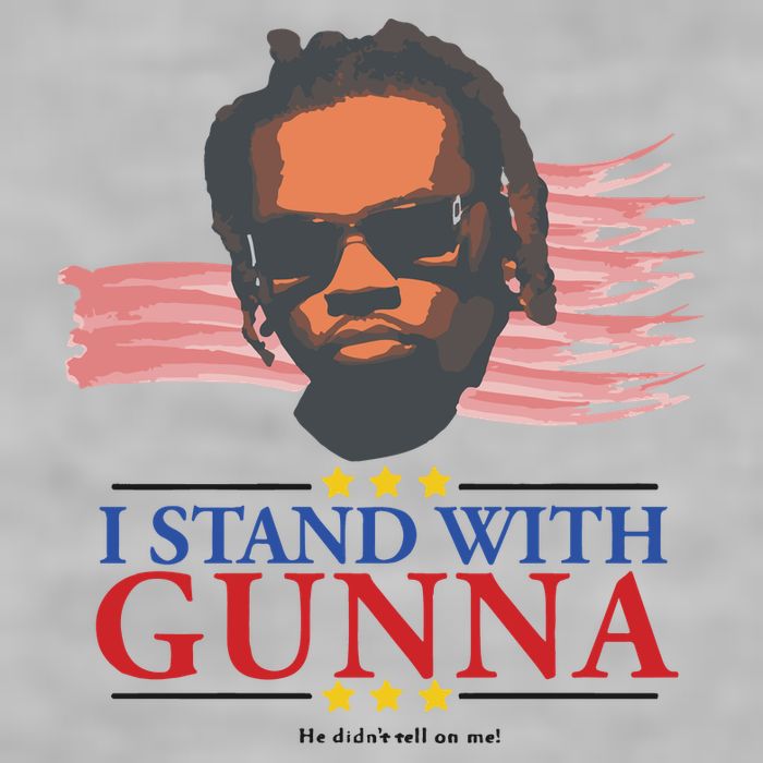 I Stand With Gunna He Didn’t Tell On Me Ladies PosiCharge Tri-Blend Wicking Tank