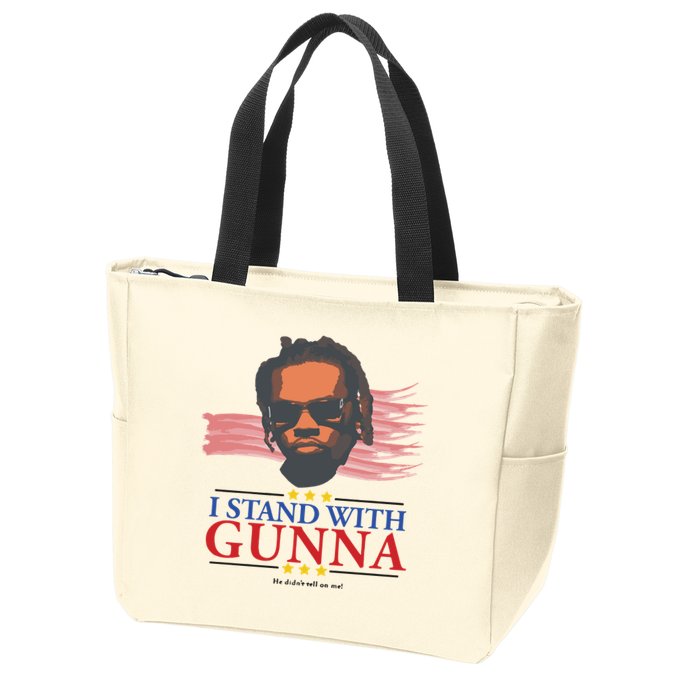 I Stand With Gunna He Didn’t Tell On Me Zip Tote Bag