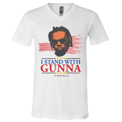 I Stand With Gunna He Didn’t Tell On Me V-Neck T-Shirt