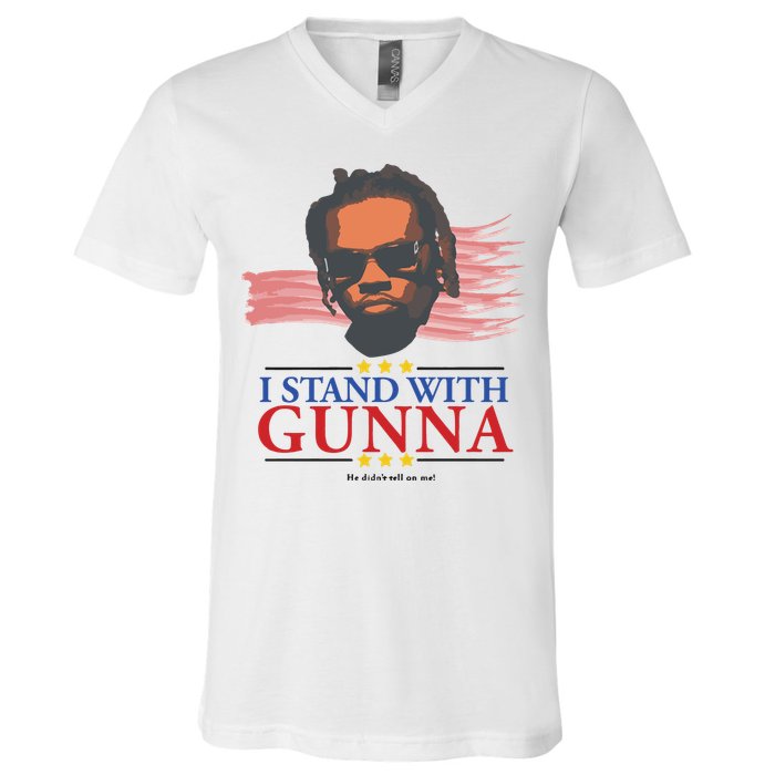 I Stand With Gunna He Didn’t Tell On Me V-Neck T-Shirt