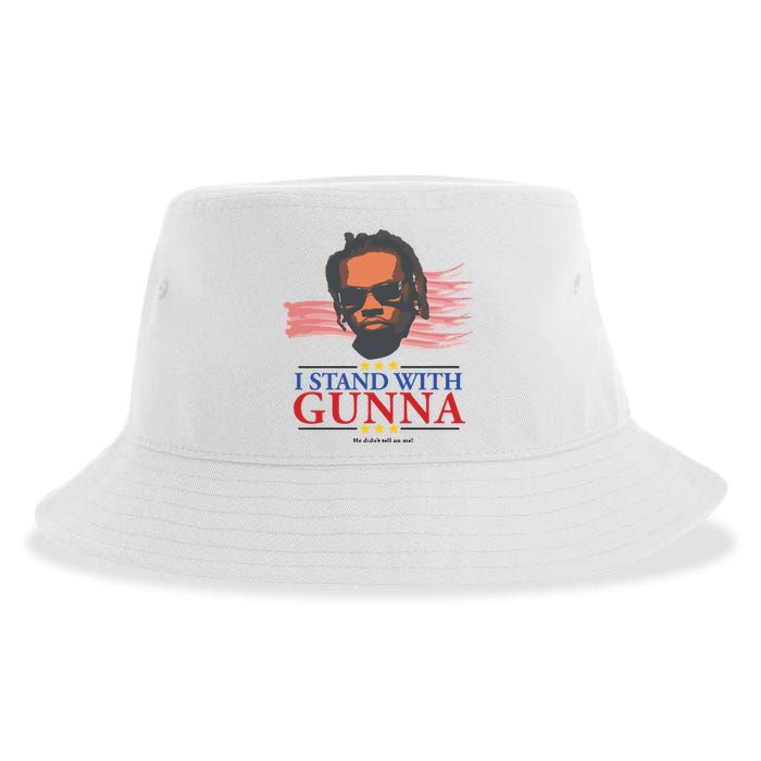 I Stand With Gunna He Didn’t Tell On Me Sustainable Bucket Hat