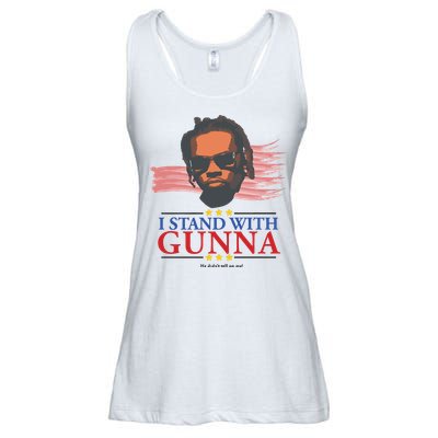 I Stand With Gunna He Didn’t Tell On Me Ladies Essential Flowy Tank